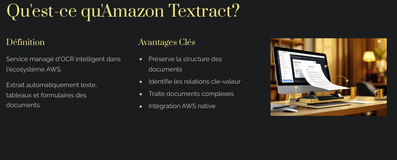 Formation AWS Architecture – Lance ton cloud Amazon sécurisé en 7 jours 75 Présentation de l’outil AWS Textract et de ses avantages